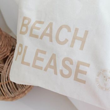 Sac de plage en toile beach please beige 2