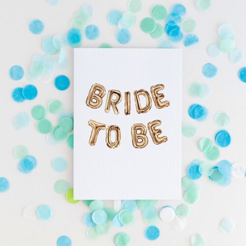 Bride To Be Watercolour Balloon Sustainable Greetings Card