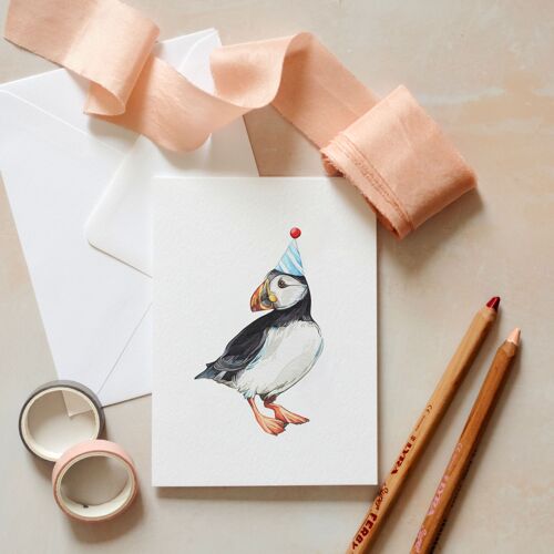 Puffin Watercolour Sustainable Greetings Card