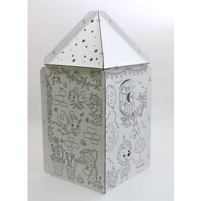 Cabane en carton illustrée - Tetragone avec toit