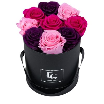Mix Infinity Rosebox | Rose vif, rose nuptial et prune velours | S