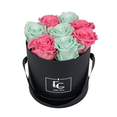 Mix Infinity Rosebox | Vert menthe et rose bébé | S