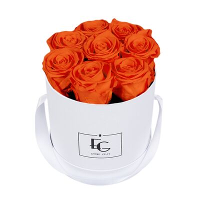 Classic Infinity Rose Box | Orange Flame | S