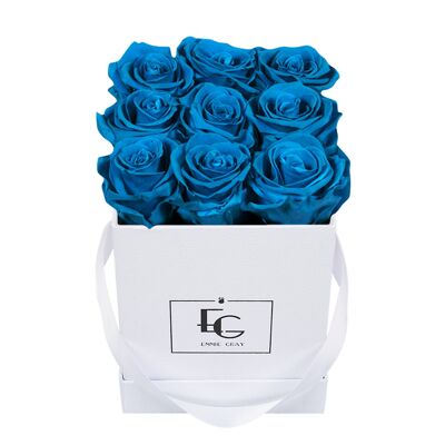 Classic Infinity Rose Box | Aquamarines | S