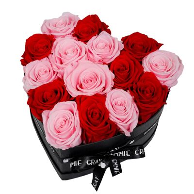 Mix Infinity Rosebox | Vibrant Red & Bridal Pink | M