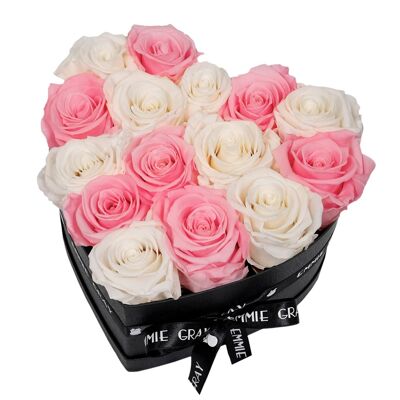 Mix Infinity Rosebox | Bianco puro e rosa da sposa | M