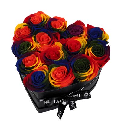 Classic Infinity Rose Box | Rainbows | M