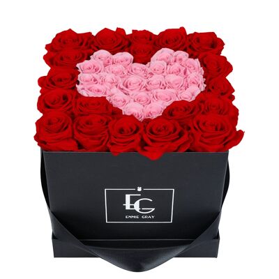 Rosebox infini symbole coeur | Rouge vif et rose nuptial | M