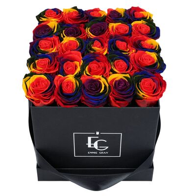 Classic Infinity Rose Box | Rainbows | M