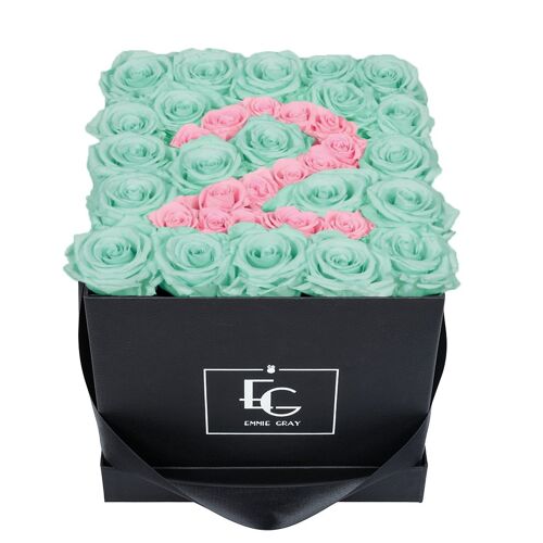 Number Infinity Rosebox | Minty Green & Bridal Pink | M