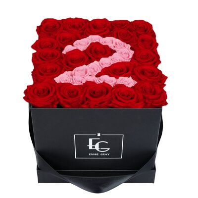 Rosebox numero infinito | Rosso vibrante e rosa da sposa | M