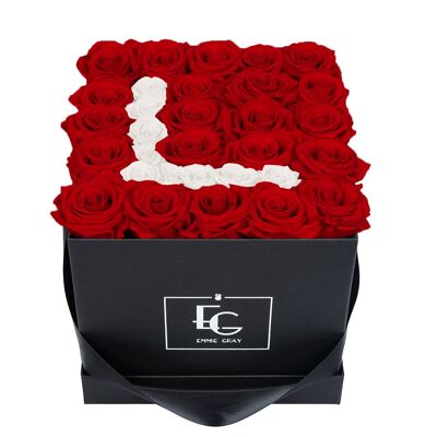 Lettera Infinity Rosebox | Rosso vibrante e bianco puro | M