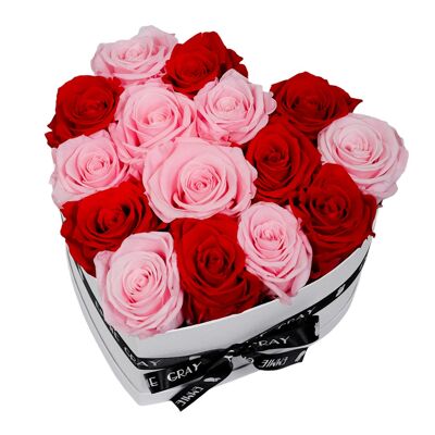 Mix Infinity Rosebox | Rosso vibrante e rosa da sposa | M