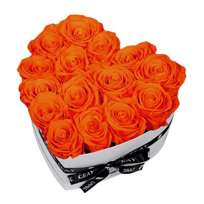 Classic Infinity Rose Box | Orange Flame | M