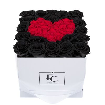 Rosebox infini symbole coeur | Beauté noire et rouge vibrant | M