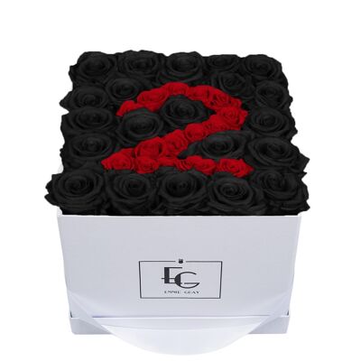 Number Infinity Rosebox | Black Beauty & Vibrant Red | M