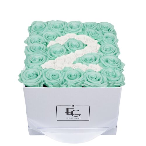 Number Infinity Rosebox | Minty Green & Pure White | M