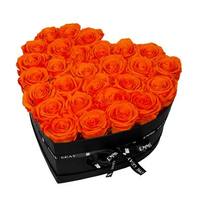 Classic Infinity Rose Box | Orange Flame | L