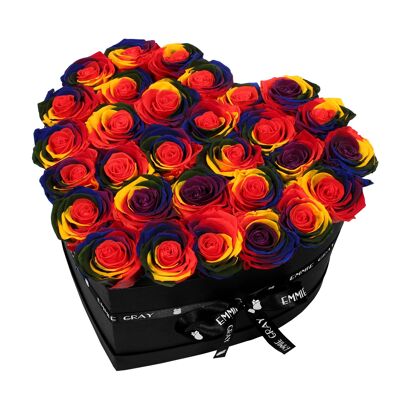 Classic Infinity Rose Box | Rainbows | L