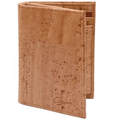 Premium men's wallet made of cork (beige)