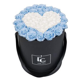 Rosebox infini symbole coeur | Bleu bébé et blanc pur | L