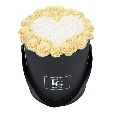 Rosebox infini symbole coeur | Champagne & Blanc pur | L