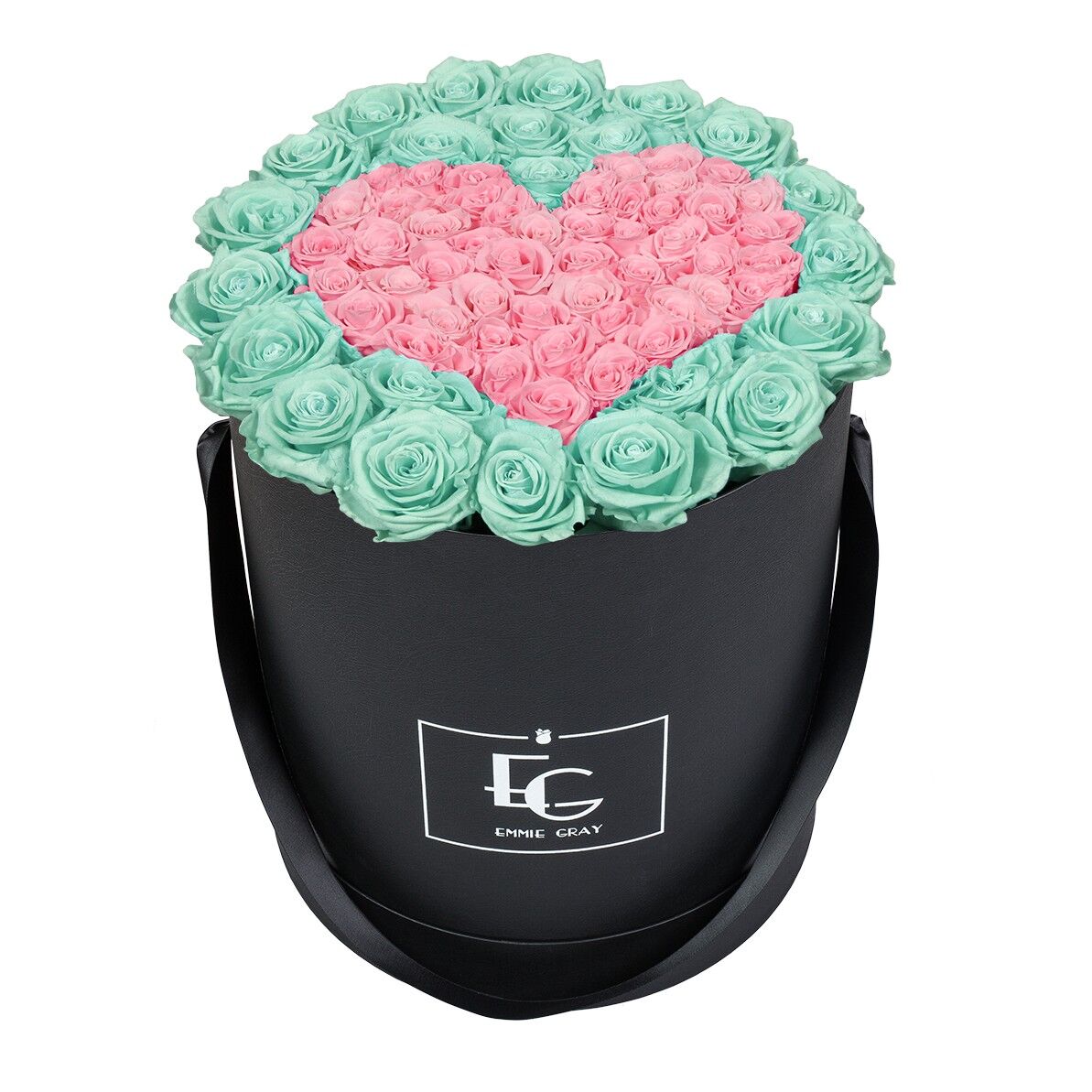Cuore Simbolo Infinity Rosebox | Verde menta e rosa da sposa | l