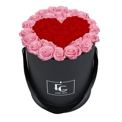 Rosebox infini symbole coeur | Rose nuptiale et rouge vif | L