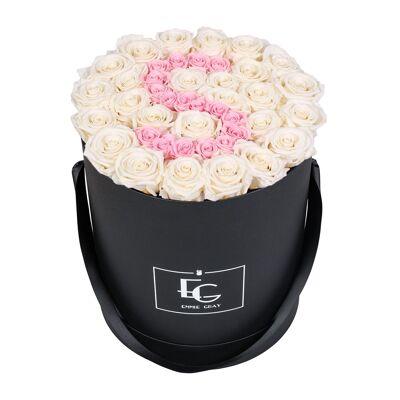 Lettera Infinity Rosebox | Bianco puro e rosa da sposa | l