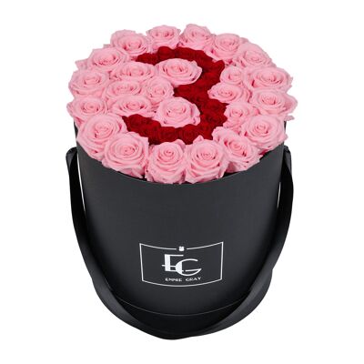 Number Infinity Rosebox | Bridal Pink & Vibrant Red | L