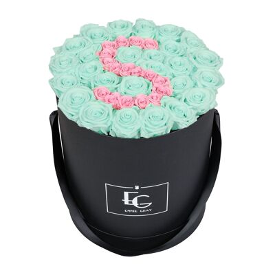 Lettera Infinity Rosebox | Verde menta e rosa da sposa | l