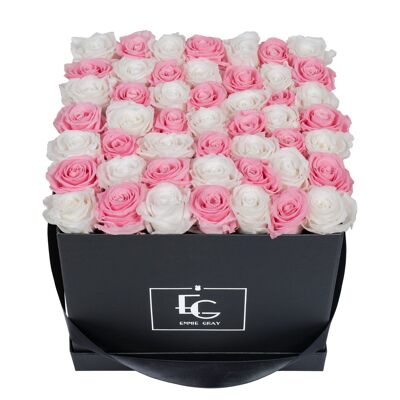 Mix Infinito Rosebox | Rosa nupcial y blanco puro | L