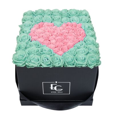 Cuore Simbolo Infinity Rosebox | Verde menta e rosa da sposa | l