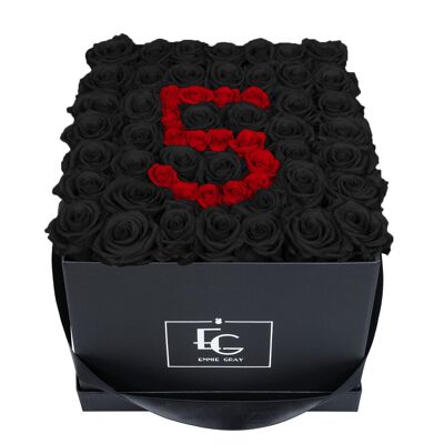 Número Infinito Rosebox | Belleza negra y rojo vibrante | L
