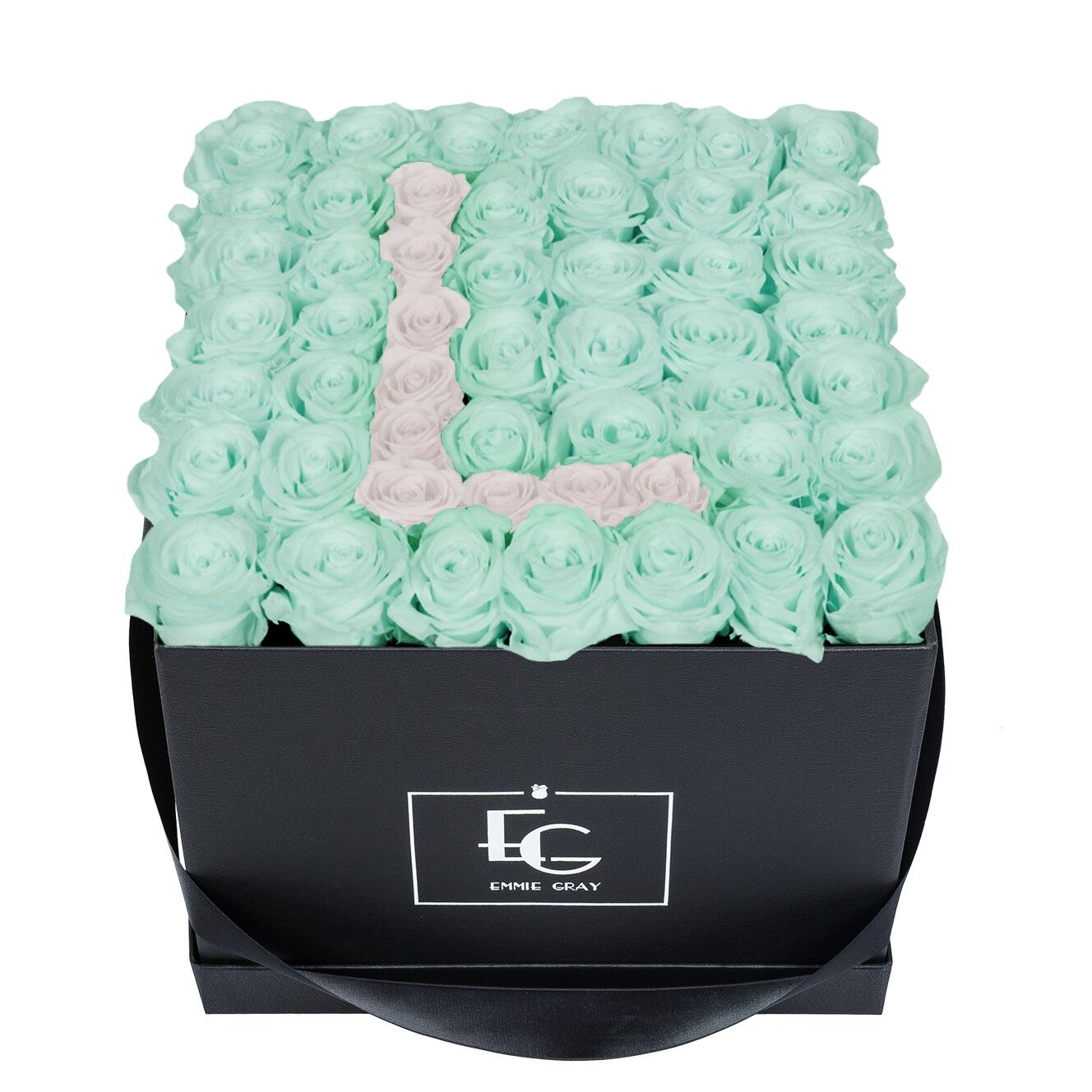 Lettera Infinity Rosebox | Verde menta e bianco puro | l