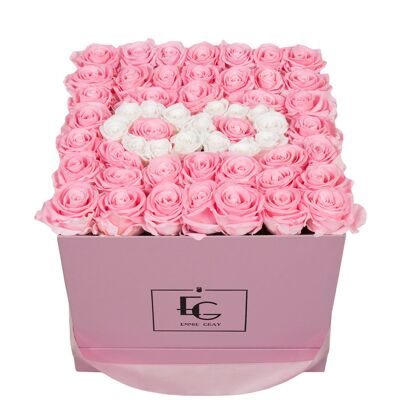 Symbole de l'infini Infinity Rosebox | Rose nuptiale et blanc pur | L