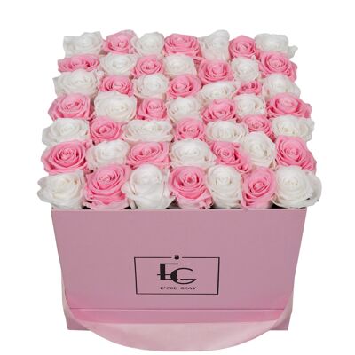 Mix Infinito Rosebox | Rosa nupcial y blanco puro | L