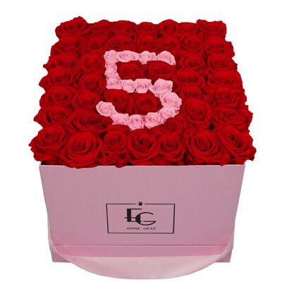 Número Infinito Rosebox | Rojo vibrante y rosa nupcial | L