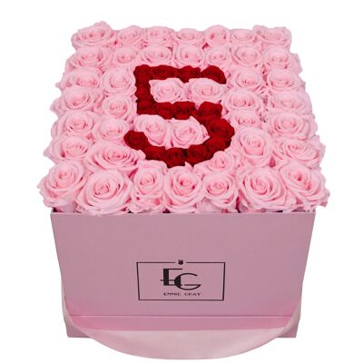 Number Infinity Rosebox | Bridal Pink & Vibrant Red | L