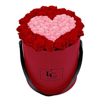 Rosebox infini symbole coeur | Rouge vif et rose nuptial | L