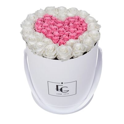 Rosebox infini symbole coeur | Blanc pur et rose nuptial | L