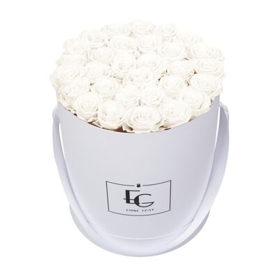 Classic Infinity Rose Box | Pure White | L