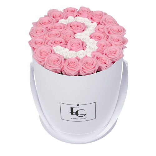 Number Infinity Rosebox | Bridal Pink & Pure White | L