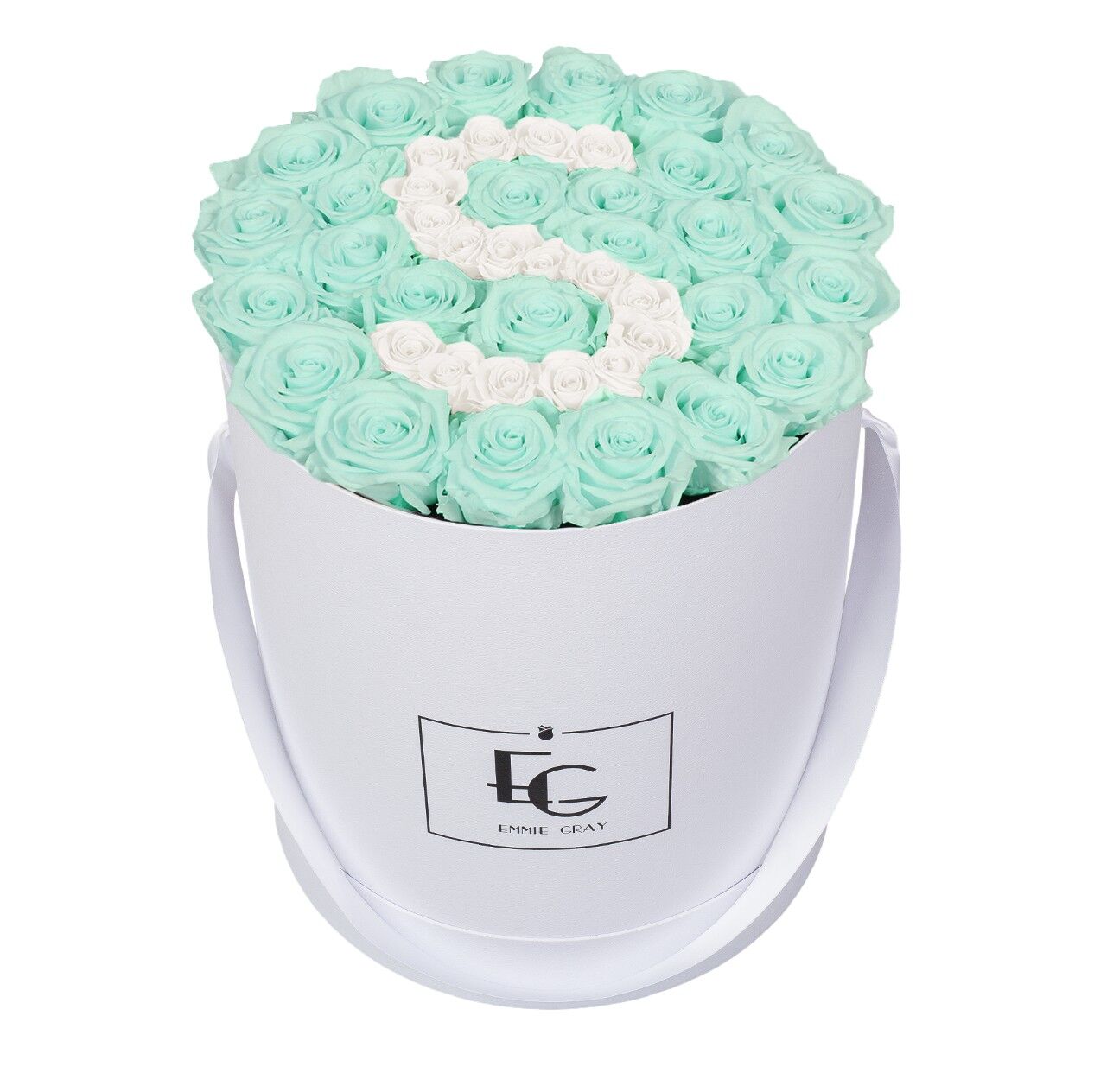 Lettera Infinity Rosebox | Verde menta e bianco puro | l