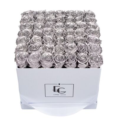 Classic Infinity Rose Box | Silver | L