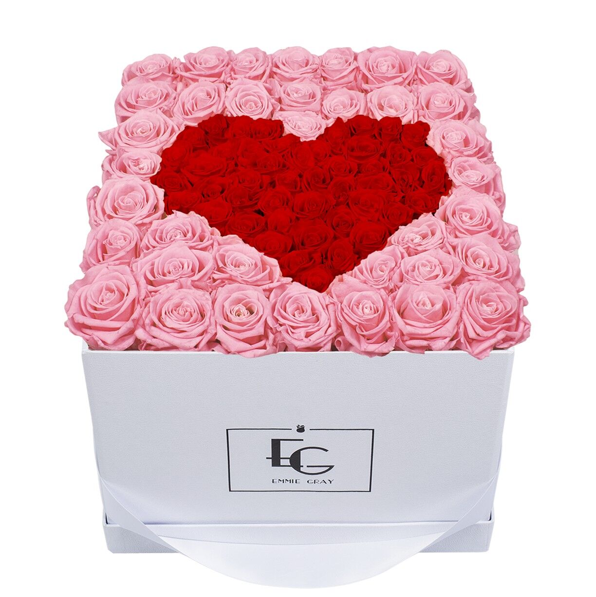Cuore Simbolo Infinity Rosebox | Rosa da sposa e rosso vivo | l