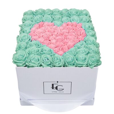 Cuore Simbolo Infinity Rosebox | Verde menta e rosa da sposa | l