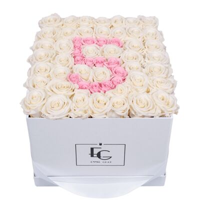 Rosebox numero infinito | Bianco puro e rosa da sposa | l