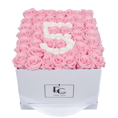 Number Infinity Rosebox | Bridal Pink & Pure White | L