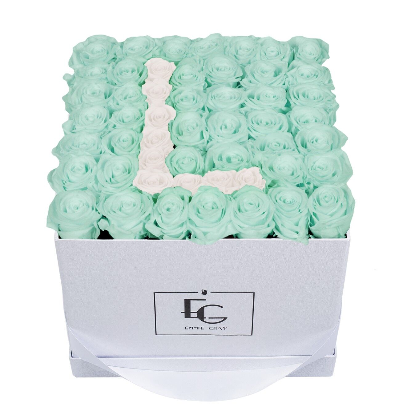 Lettera Infinity Rosebox | Verde menta e bianco puro | l